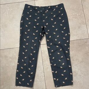 ANN TAYLOR Devin Fit Floral Patterned Cropped Pants Size 6